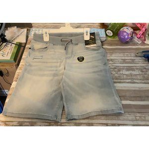 Girls art class denim elastic waist shorts